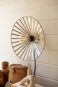 Glass And Iron Wall Sconce Lamp