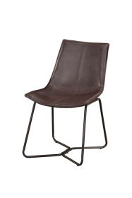 Live Edge Bonded Leather Side Chairs