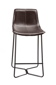 Live Edge Bonded Leather Pub Chairs