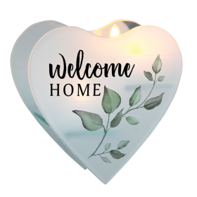 Glass Wall Tealight Welcome Home