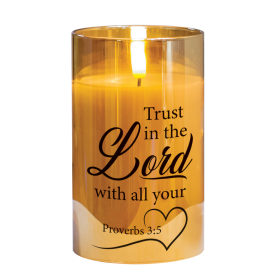 LED Candle Trust The Prov.3:5 5in Gold