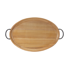 Natural Wood Tray with Handles