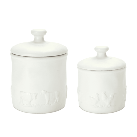 Ceramic Farm Animal Canister