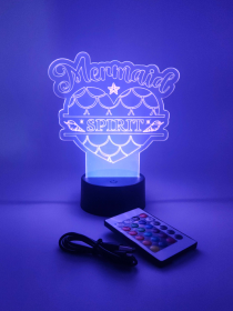 Mermaid Spirit Table Lamp | Color Changing LED Light