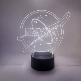 NASA LED Lamp | NASA Logo Light | Outer Space Themed Gifts