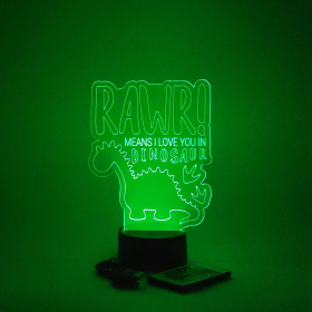 Rawr! Dinosaur LED Lamp | Novelty Lighting | Desk Lamp