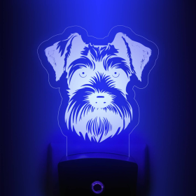 Schnauzer Dog Nightlight | Pet Lover LED Plug In Night Light