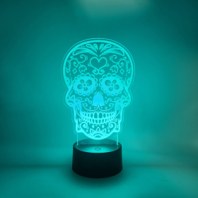 Sugar Skull LED Light | Calavera - Day of the Dead Lamp