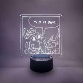 This is Fine LED Light | Comic Strip Dog Lamp | Novelty Gift