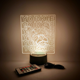 Yorkshire Terrier LED Lamp | "Yorkie" Dog Light Gift