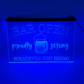 Color Changing LED Home Bar Sign