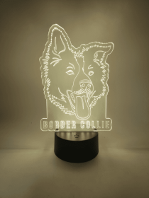 Border Collie LED Lamp | Dog Rescue Gift for Pet Lovers