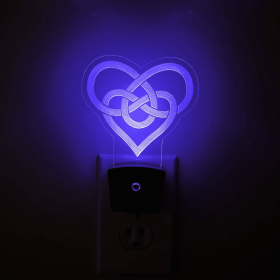 Celtic Heart Nightlight | Irish LED Plug In Night Light