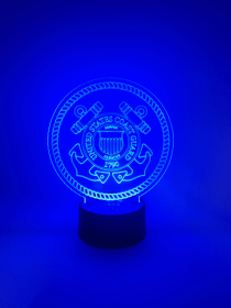 Coast Guard Novelty LED Lamp | USCG Military Light Up Sign