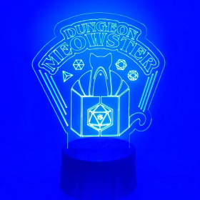 Dungeon Meowster Lamp | DnD Cat Dungeon Master LED Light