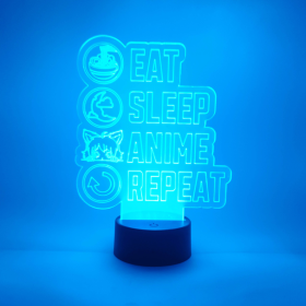 Eat, Sleep, Anime LED Accent Light