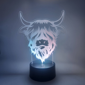 Highland Cow LED Light Lamp | Gifts for Ranchers & Cattlemen