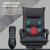 Double Padded Executive Massage Heated Office Chair Charcoal