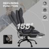 Double Padded Executive Massage Heated Office Chair Charcoal