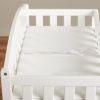 Modern White Wooden Baby Changing Table with Safety Rail Pad and Strap