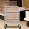 10 Sheets Aluminum Rolling Bakery Pan Rack