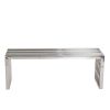 Modern Mid-Century Stainless Steel Accent Bench