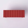 Red Wooden 2-Shelf Shoe Rack Storage Bench for Entryway or Closet