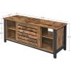 Farmhouse TV Stand Entertainment Center w/ Sliding Wood Doors for TV up to 50-in