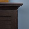 Multi-Purpose Wardrobe Armoire Storage Cabinet in Dark Brown Antique Wood Finish