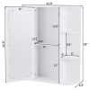 White Bathroom Wall Mounted Medicine Cabinet with Storage Shelves