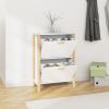 Shoe Cabinet White 22.6"x13"x31.5" Engineered Wood