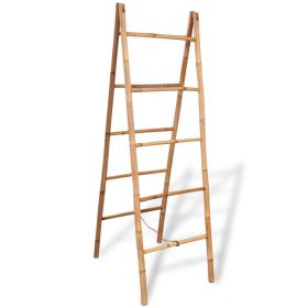 Double Towel Ladder with 5 Rungs Bamboo 19.7"x63"