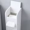 Small Bathroom Storage Corner Floor Cabinet Thin Toilet Vanity Cabinet Bath Sink Organizer Towel Storage Shelf for Paper Holder