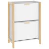 Shoe Cabinet White 22.6"x13"x31.5" Engineered Wood