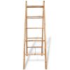 Double Towel Ladder with 5 Rungs Bamboo 19.7"x63"