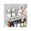 Stacking Shower Caddy Shelf Toilet Rack 2 Layer Bathroom Organizer Metal Storage Shelfl White