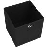 Storage Boxes 4 pcs Non-woven Fabric 11"x11"x11" Black