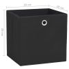 Storage Boxes 4 pcs Non-woven Fabric 11"x11"x11" Black