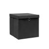 Storage Boxes with Covers 4 pcs 11"x11"x11" Black