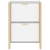 Shoe Cabinet White 22.6"x13"x31.5" Engineered Wood