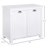 Tilt-Out Laundry Sorter Cabinet, Bathroom Storage Organizer white-AS