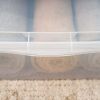 41 Quart Plastic Under Bed Storage Box For Adults Sized Clothing or Blankets, Clear, Set of 6