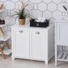 Tilt-Out Laundry Sorter Cabinet, Bathroom Storage Organizer white-AS