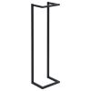 Towel Rack Black 9.8"x7.9"x37.4" Iron