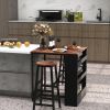 3 Pieces Bar Table Set with Storage