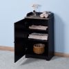 Bathroom Cabinet Wooden Living Room Espresso cabinet with a Door