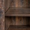 Freestanding Rustic Kitchen Buffet with Hutch, Pantry Storage Cabinet with Sliding Barn Door, Adjustable Shelf