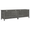 Patio Storage Box Anthracite 78.1"x19.7"x22.2" Solid Wood Fir