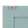 Green Bathroom Cabinet Triangle Corner Storage Cabinet with Adjustable Shelf Modern Style MDF