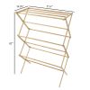 Portable Bamboo Clothes Drying Rack- Collapsible and Compact for Indoor/Outdoor Use By